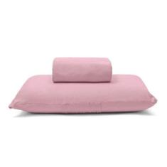 Jogo De Cama Buettner Solteiro Malha 100% Algodão Basic Liso 2 Peças Rose Blush