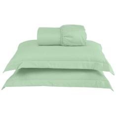 Jogo de Lençol Queen 3 Peças Percal 300 Fios Charme com Aba Americana 