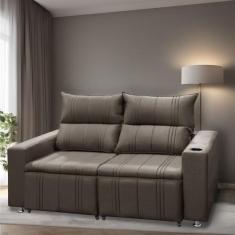 Sofá Retrátil e Reclinável Madri 2L. 160cm C/Molas - Veludo - Star Con