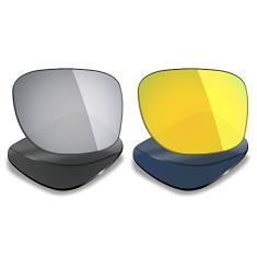 Mryok 2 pares de lentes polarizadas de substituição para óculos de sol Oakley Holbrook LX – Opções