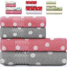 Jogo De Toalhas 4 Peças Banho e Rosto 100% Algodão Felpudo Prisma Dohler - Emcompre