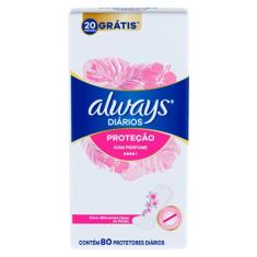 Protetor Diário Always Proteção com Perfume 80 Unidades