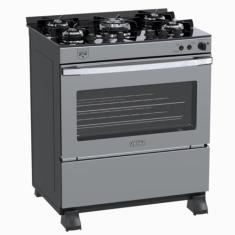 Fogao 5 Bocas Venax Gaudi Vetro Vitreo Inox Gas GLP 127 V