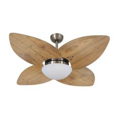 Ventilador De Teto Kovalski Bronze 4 Pás Rádica Freijó 127V