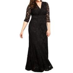 Vestido Madrinha Longo 62 Renda Civil Plus Size Formatura Festa - Bell