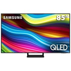 Smart TV 85" QLED 4K Samsung Q70C, Modo Game, Processador IA, Som em Movimento Virtual, Tela sem limites, Design AirSlim, Alexa Built In