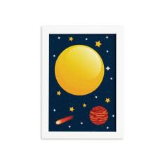 Quadro Decorativo Infantil Sistema Solar Sol 22x32cm - Quartinhos
