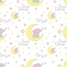 Papel de Parede Adesivo Elefante Rosa 57x270cm - Quartinhos