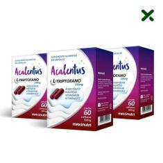 Kit 03 Acalentus L triptofano 250mg 60 Capsulas Loja Maxinutri
