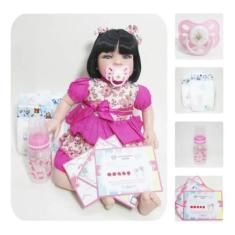 Boneca Bebê Tipo Reborn Com Chupeta 13 Itens - Cegonha Reborn Dolls