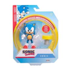Boneco Articulado Sonic De 9Cm Com Mola - Sonic