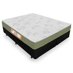 Cama Box Queen + Colchão De Espuma D33 - Castor - Sleep Max 158cm