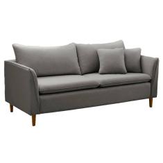 Sofá Living Kassia 2 lugares 2,04m Cinza LansofBr