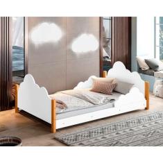 Cama de Criança Infantil Montessoriana Cristal Juvenil - Branca e Mel 