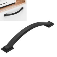 KNOKLOCK Pacote com 10 puxadores de armário de cozinha de 128 mm (5 polegadas) preto fosco puxadores de armário de cozinha puxadores de gaveta para armário guarda-roupa