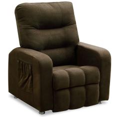 Poltrona Do Papai Reclinável Turim Amassado Castor