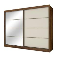 Guarda Roupa Sevilha 2 Portas de Correr Casal 6 Gavetas MDF Mademarcs,