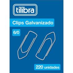 Clips 6/0 Galvanizado 220 Unidades - Tilibra, Única, Único