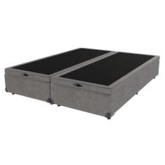 Base Box Baú Queen Cinza de Madeira 158cm KazaMix - Kaza Mix