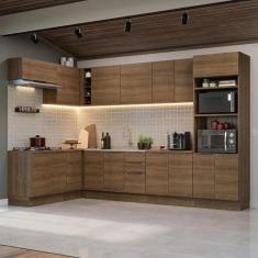 Armário De Cozinha Completa De Canto 499cm Rustic Stella Madesa 01 Rus