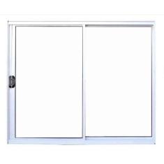 Janela 120X150 2 Folhas Vidro - Alumínio Branco - Linha 18 Modular