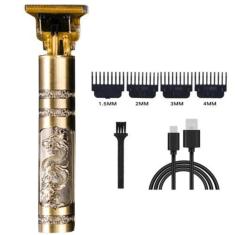 Maquina Cortar Aparar Cabelo E Barba Profissional Usb Metal