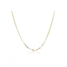 Colar Longo Elo Duplo Folheado Em Ouro 18k