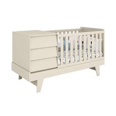 Berço Americano Multifuncional 4 Em 1 Prince Areia Fosco - Reller