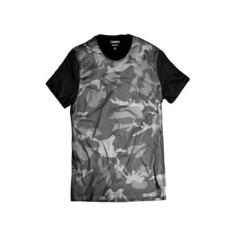 Camiseta Exército Camuflada Cinza Brasileira Top-Masculino