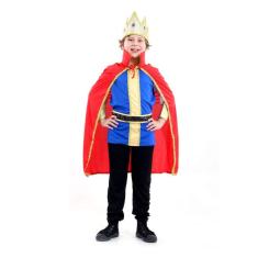 Fantasia Rei Infantil Luxo Com Capa E Coroa Tamanho M