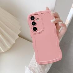 UEEBAI Capa de silicone com moldura ondulada para Samsung Galaxy A15 4G/5G, linda moldura ondulada, ajuste fino, à prova de choque, capa macia e bonita encaracolada feminina para Galaxy A15 4G/5G