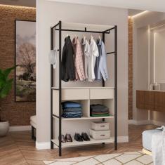 Guarda Roupa Solteiro 2 Gavetas Paris Artefamol