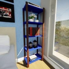 Estante Multiuso Madeira Maciça 5 Prateleiras Colors - MaderSilva