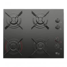 Fogão Cooktop Gás Fischer Fit Line 26342-57175 4 Bocas Vidro Temperado Preto Acendimento Automático Bivolt