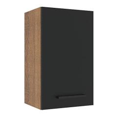 Armário Aéreo Madesa Agata 40 cm 1 Porta - Rustic/preto