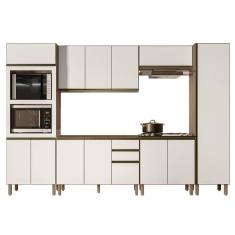 Armário De Cozinha 6 Peças Sem Tampo Jessy N03 Carvalho/off - Mpozenato