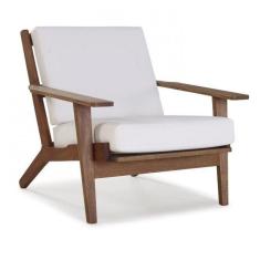 Poltrona em Madeira Maciça Lotus Casa e Jardim Móveis Stain Castanho