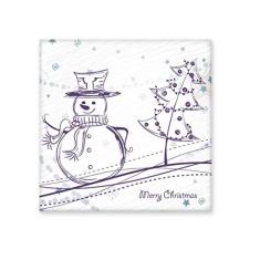 Boneco de neve de Natal, desenho de árvore de floco de neve, azulejo de cerâmica, decalque brilhante, pedra adornada de tijolos