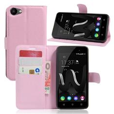 Capa tipo carteira WIKO Jerry, carteira flip de couro PU premium com compartimento para cartão, suporte e fecho magnético [capa interna à prova de choque de TPU] Compatível com WIKO Jerry