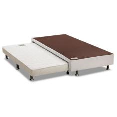 Cama Box Base Casal Com Auxiliar Semi Ortopedica material sintético - 