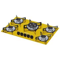 Cooktop 5 bocas Chamalux tripla chama  Bivolt Amarelo, Bivolt