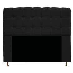 Cabeceira Estofada Mel 195cm King Size Suede Preto