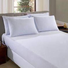 Lençol de Elástico Queen 100% Algodão Vivaldi - 158x198x30 cm, Branco