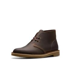 Clarks Bota masculina Shepton Chukka, Couro de cera de abelha, 42