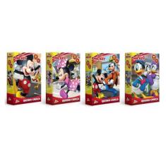 Kit 4 Quebra Cabeças  60 Peças - Turma do Mickey - Toyste