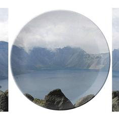 Prato panorâmico decorativo de porcelana Salver da Tianchi