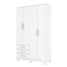 Guarda Roupa Solteiro City 4 Portas Branco - Henn