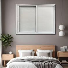 Janela Veneziana Lambril 3 Folhas Linha Veneza 100x120 Branco