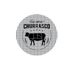 Sousplat Churrasco Preto - NSW, 1 Peça, com base