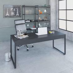 Mesa para Escritório Diretor Estilo Industrial 180cm Kuadra